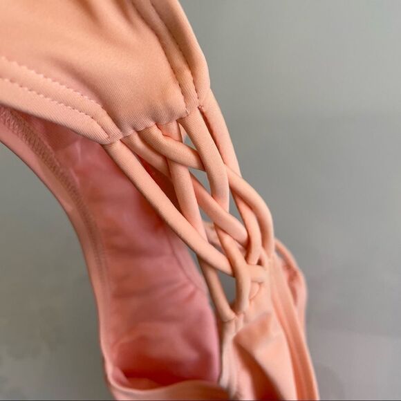 Peach Braided Strap Bikini Bottom - Picture 5 of 5